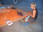 Sidewalk artist in Koln