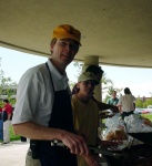 Steve cooking