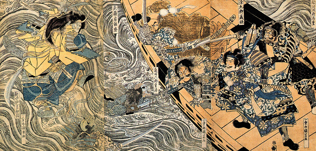 The ghost of Taira Tomomori, Daimotsu bay The ghost of Taira Tomomori, Daimotsu bay