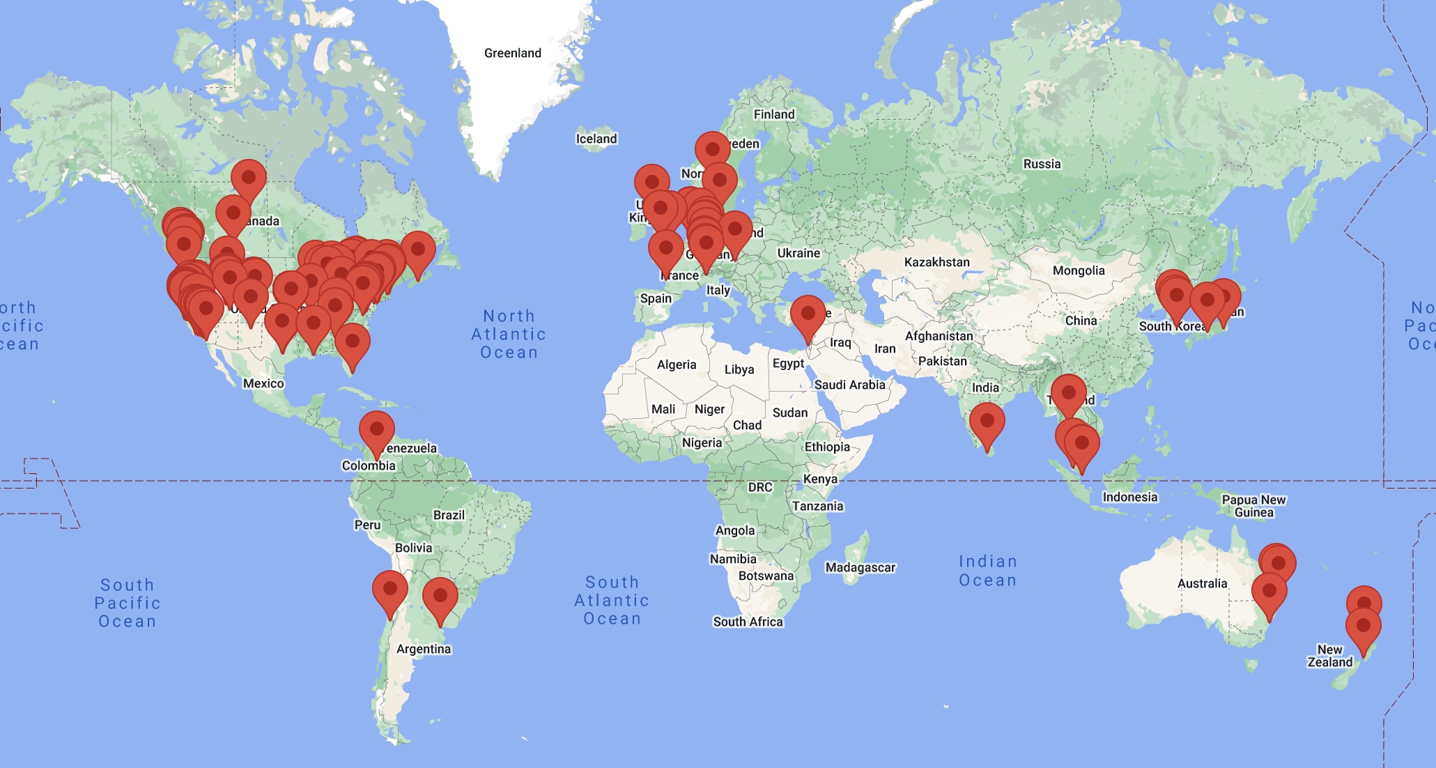 IIW 36 Attendee Pin Map