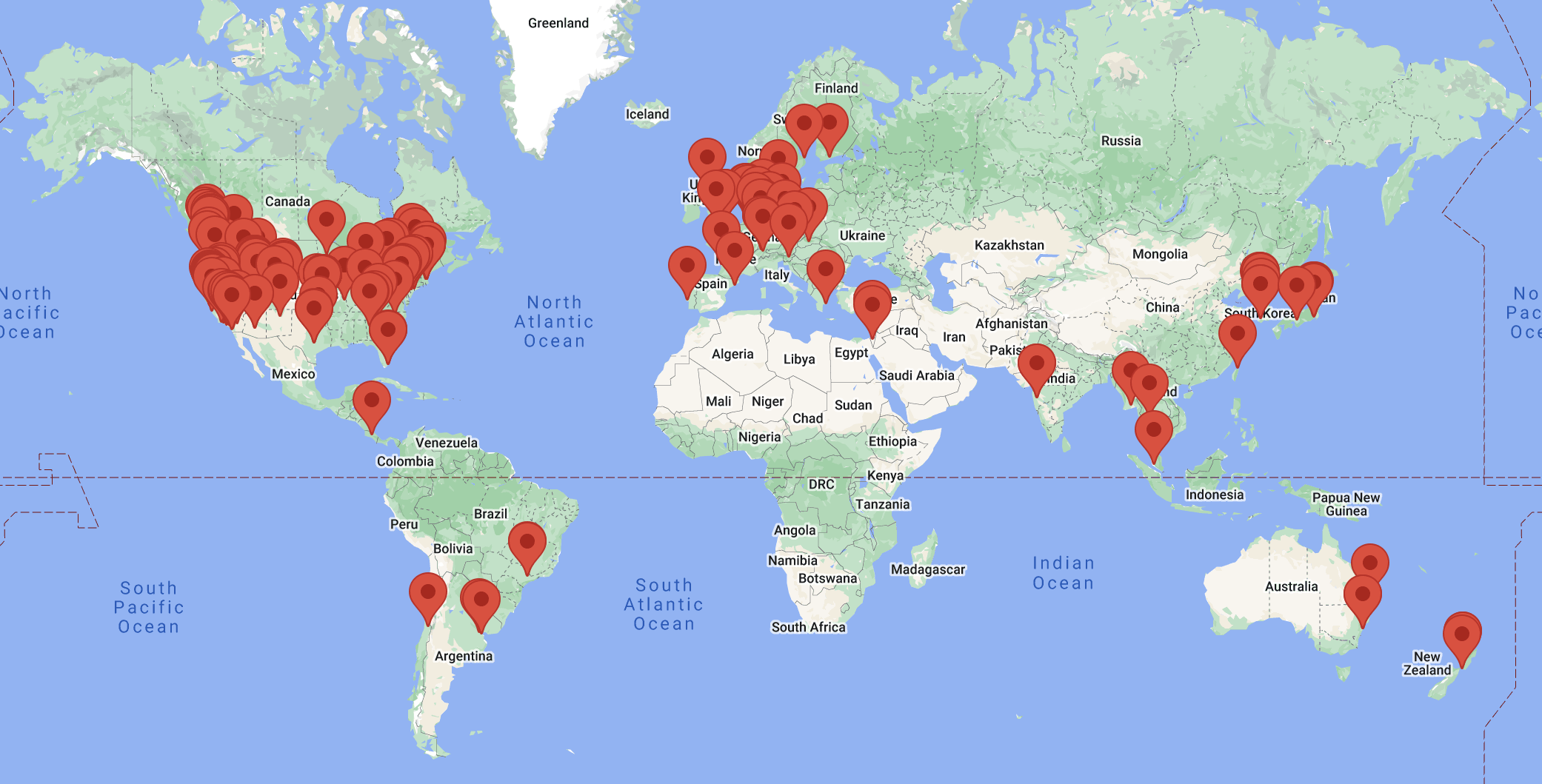 IIW 38 Attendee Map